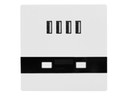 Tomada De Parede Laxiscreed Tipo 86 Com 4 Portas Usb E Iluminação Led Integrada