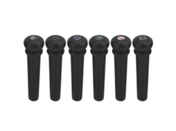 Conjunto de 6 Pinos de Guitarra Acústica em Ébano, Peças de Reposição, Acessórios e Decoração AQUAFORGE