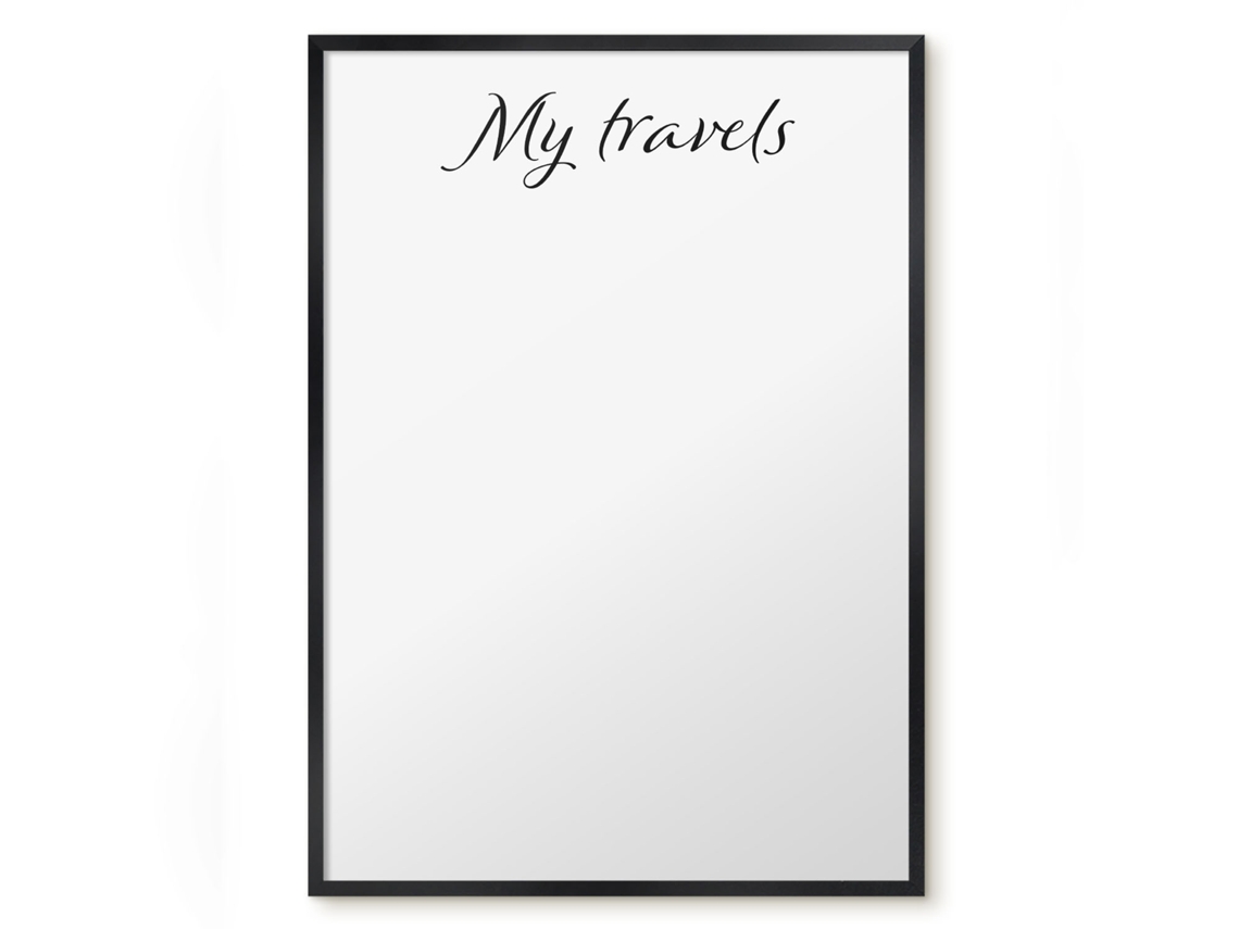 Magnetic Board For Wall My Travels For The Bedroom Espelharte (50x70 Cm)