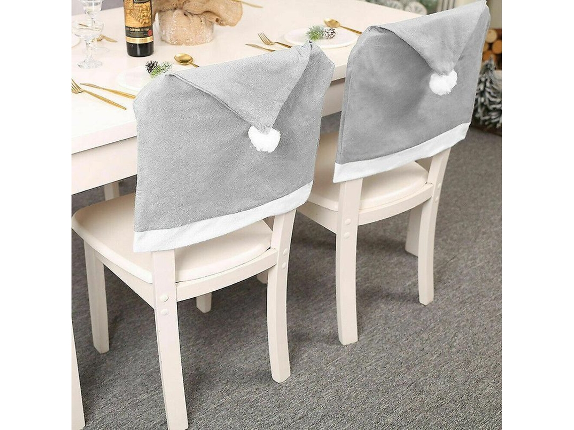 Capuz De Papai Noel Para Cadeira De Jantar Decorativo Natal Mesa Ornamentação Festiva 4 Peças
