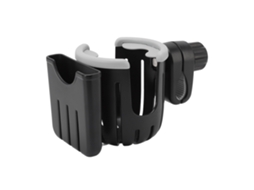 Suporte Universal 2 Em 1 Para Carrinho De Bebê Com Suporte Para Celular, Preto E Cinza.