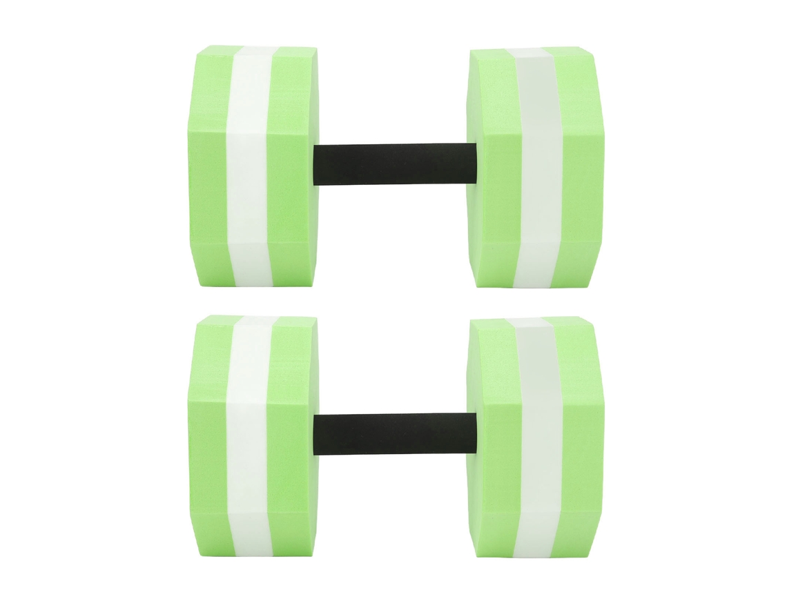 Halteres de EVA Primerox para exercícios na água 2 unidades verde branco