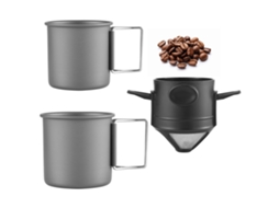 Conjunto Cafeteira de Vazamento Portátil 450ml 250ml