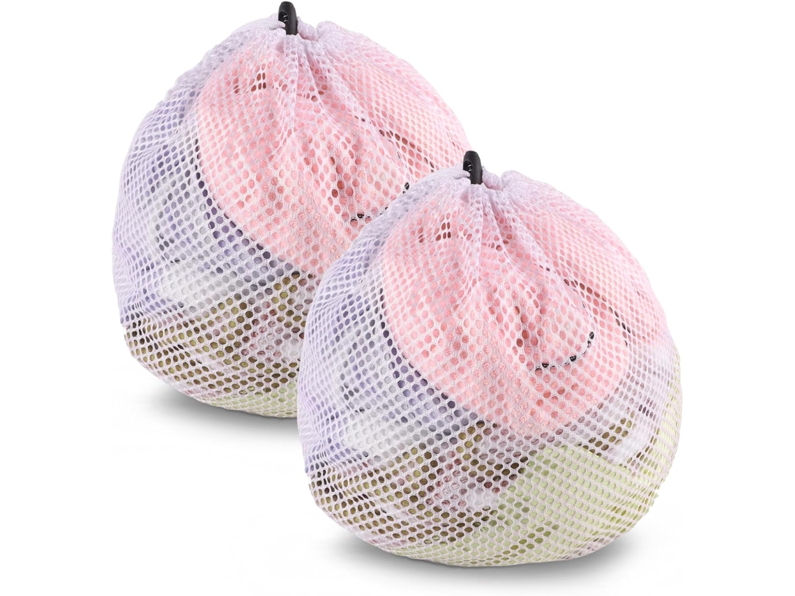 Conjunto de 2 Sacos para Lavar Sapatos com Zíper BRILVIBERA
