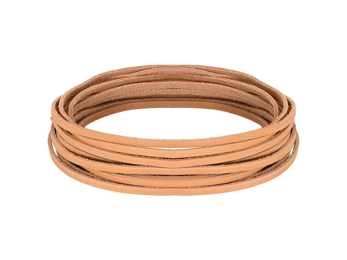 Vidaxl Pulseira De Couro 1 Marrom Claro 500 X 0,4 Cm Couro