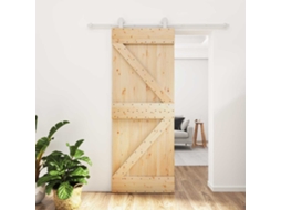 Vidaxl Porta Deslizante 80 X 210 Cm Madeira De Pinho Maciça