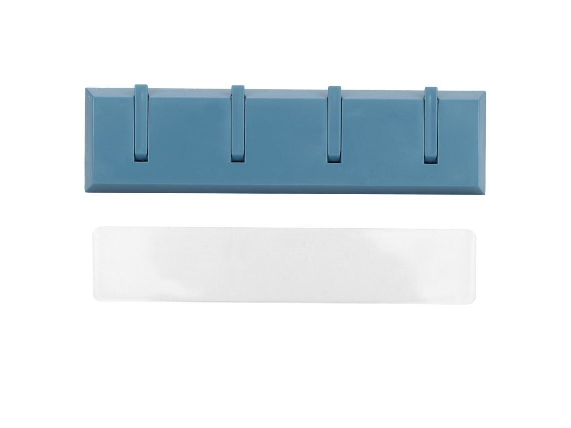 Gancho de Parede em Fileira para Cozinha, Banheiro, Porta, Suspensório de Chapéu, Chave, Roupa, Abs, 10kg, Azul Escuro com MARCA