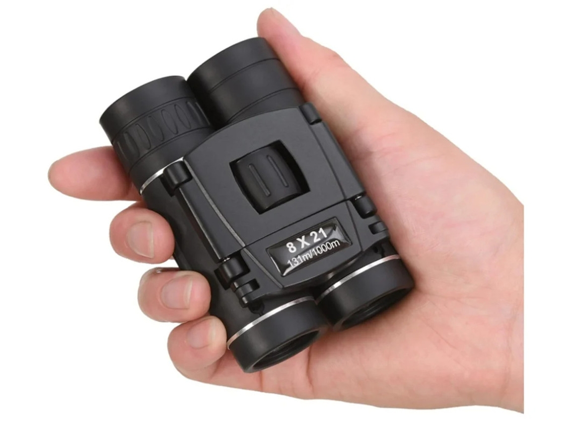 Mini Binóculos Bestvite 8x21 Compacto Leve Dobrável Easy Focus Preto