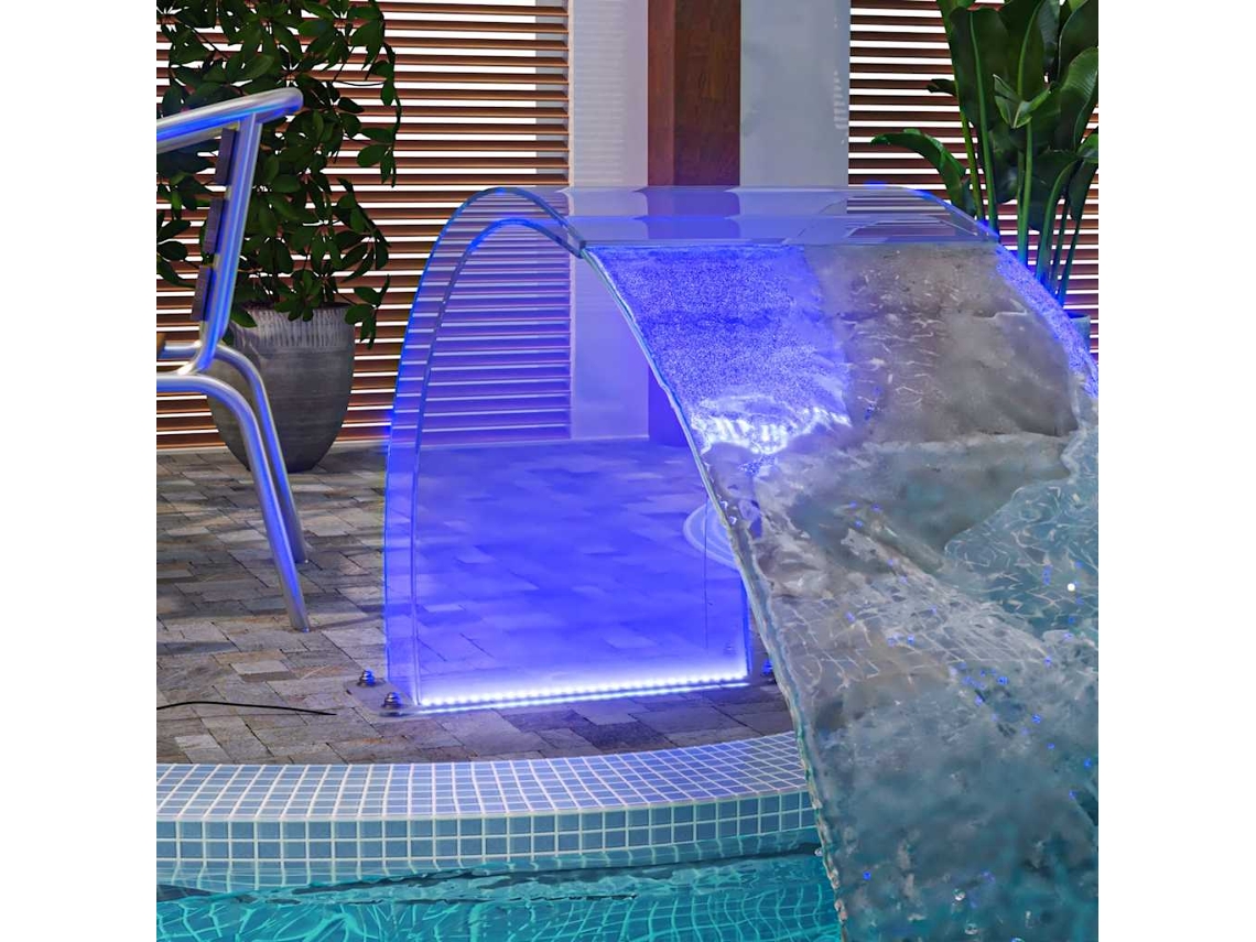 Vidaxl Fonte De Piscina Com Luzes Led Rgb 50 Cm Acrílico