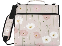 Pasta Com Zíper De 3 Argolas Naughty Grasslands Alça E Vários Bolsos Escola, Organizador De Material Escolar