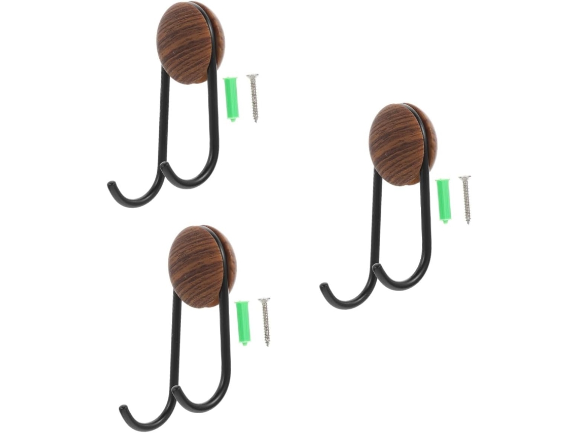 Conjunto De 3 Cabides Decorativos Em Aço Inoxidável