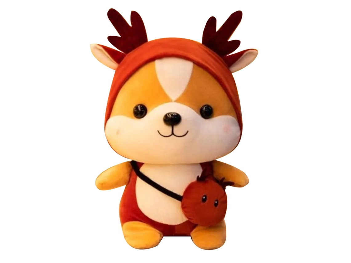 Primerox brinquedo de Pelúcia de Esquilo Cartoon Fofo Macio Estofado Decorativo Infantil Adulto Vermelho