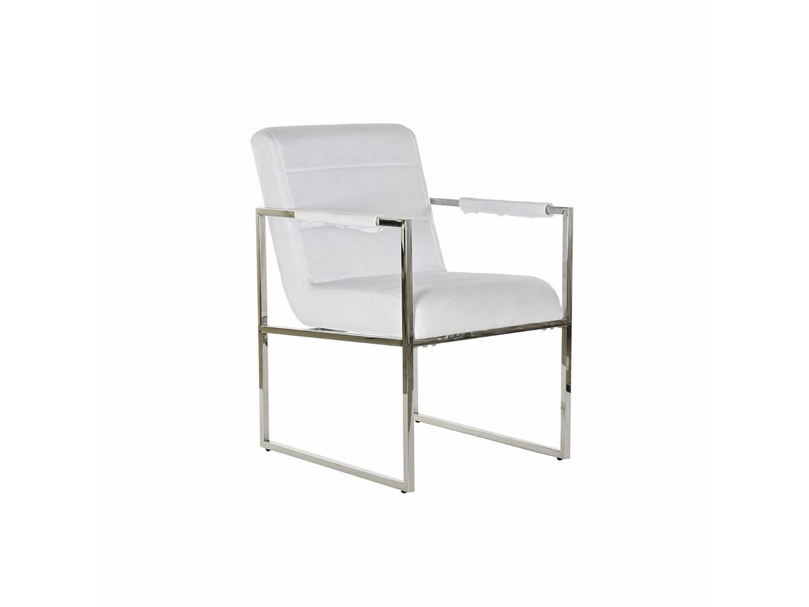 Cadeira DKD HOME DECOR (Branco - Poliéster - 68 x 56 x 92 cm)