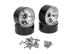 Mali conjunto de Aros de Roda Rc 1.9in 4pcs 8 Raios Apoio Forte para Axial Scx10 Scx10 Ii Scx10 Iii Prata