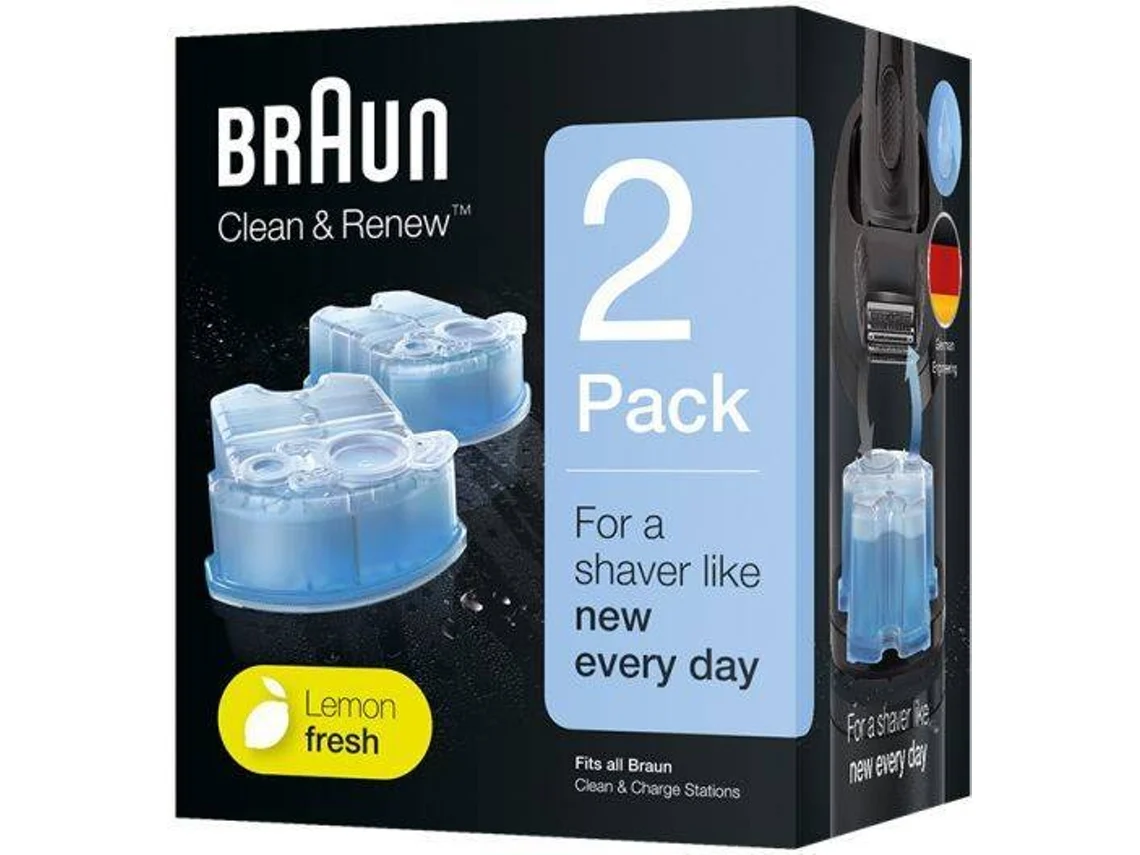 Recarga Shaver Care BRAUN  3 em 1 (2 unidades)