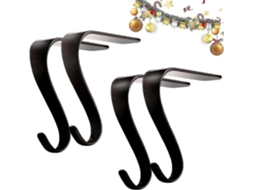 Suporte De Meias De Natal, Gancho De Metal Para Lareira, Guirlanda, Manto Para Decoração _fev Olysi Shop (pacote Com 4)