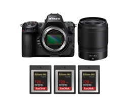 Z8 + Z 35mm F/1.8 S + 3 Sandisk 128gb Extreme Pro Cfexpress Type B Máquina Fotográfica Híbrida Full frame + Ebook Pricedirect NIKON