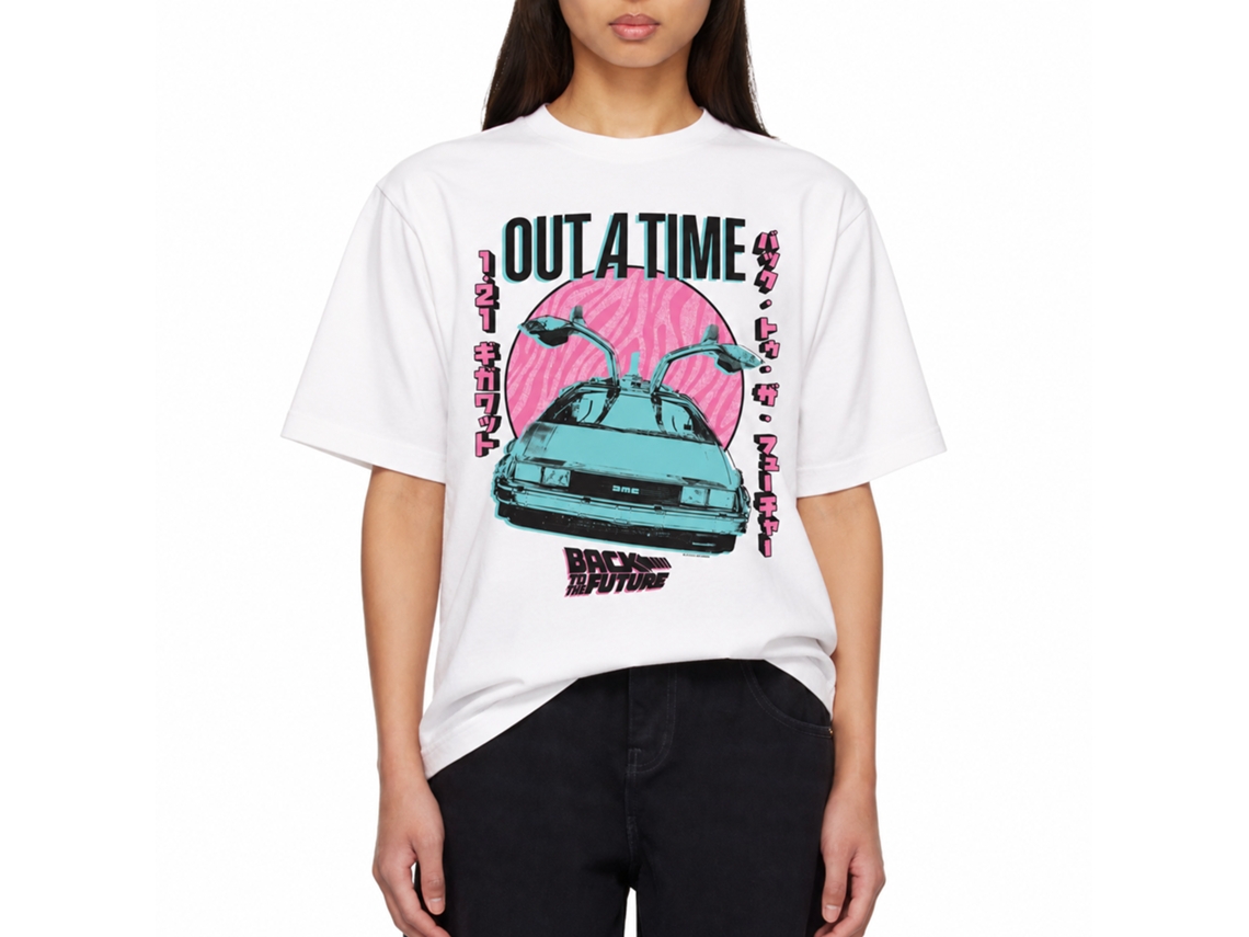 Rockinstone Back To The Future Movie Outta Time Pastel White Adult T-shirt Size:xxl