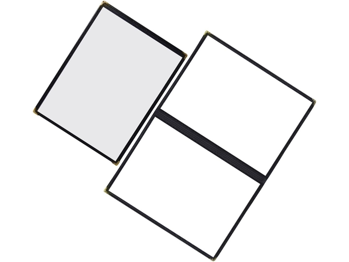 Capa De Cardápio Transparente Em Pvc Happyyami Para Restaurante, Porta Cardápio Portátil Com Design De Cantos