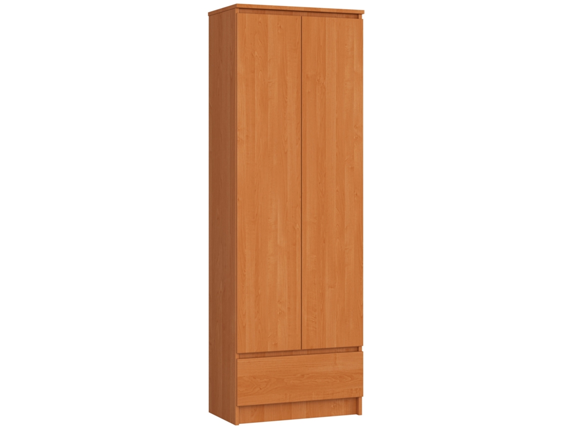 Estante Akord R60 Em Amieiro, 60 Cm, 2 Portas, 1 Gaveta, Frente Na Cor Amieiro, 4 Prateleiras, 60 × 35 × 180 Cm