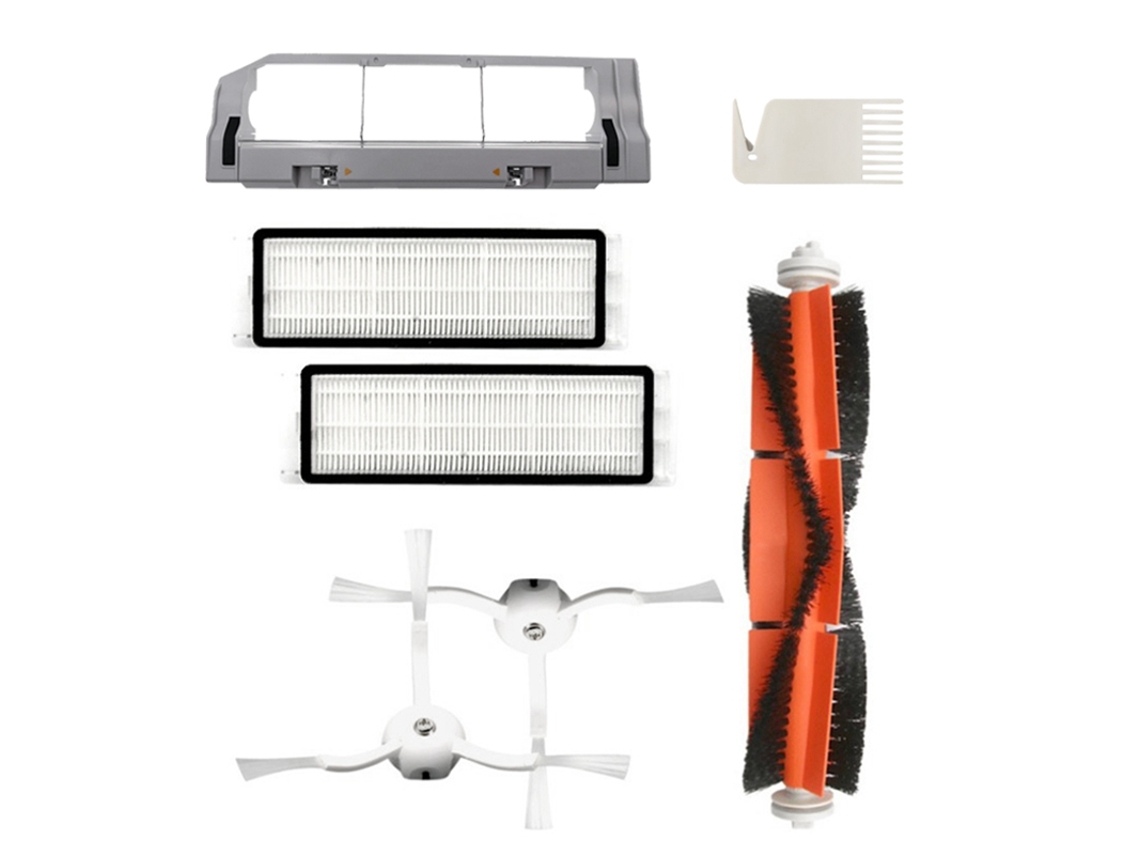 Kit de peças para aspirador de pó xiaomi mijia roborock, escova principal, capa da escova principal, ferramenta de limpeza, escova lateral