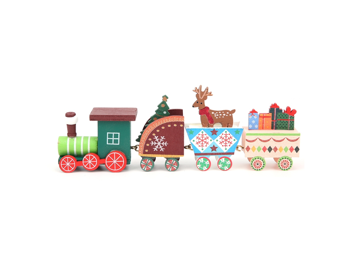 Mali brinquedo de Trem de Madeira Natal Infantil Diy Decoração Presente para Crianças