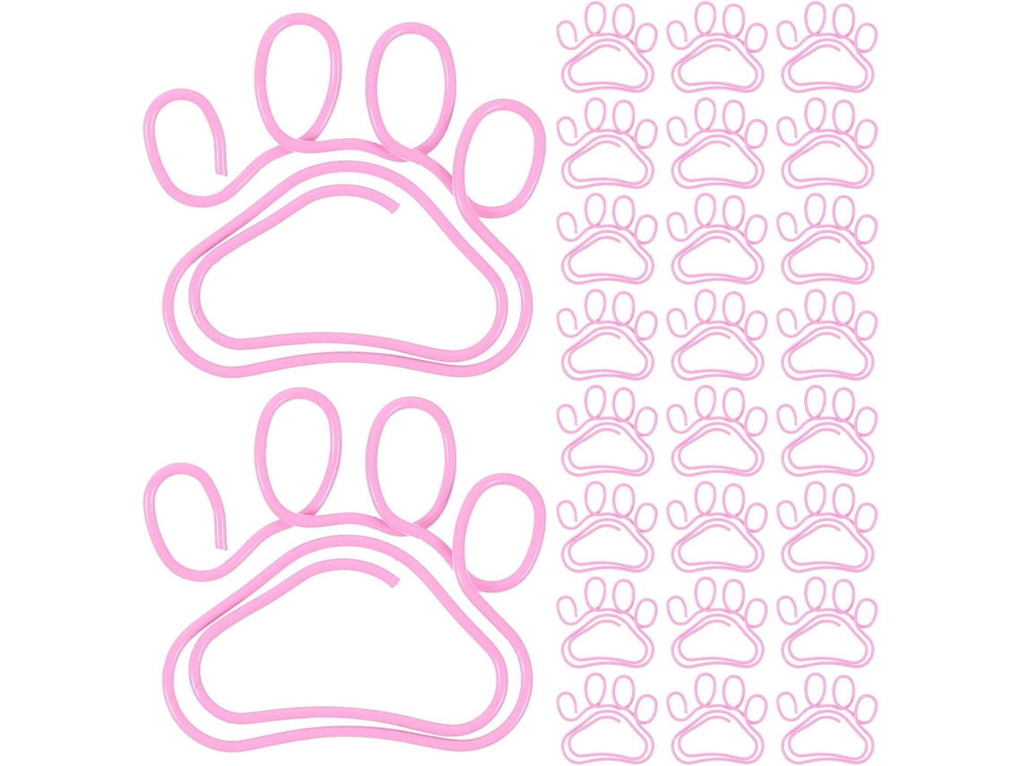 Conjunto Didiseaon com 60 clipes decorativos em formato de pata de gato, em metal, para organizar documentos e materiais.