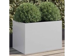 Vidaxl Vaso/floreira 62x40x39 Cm Aço Galvanizado Prateado