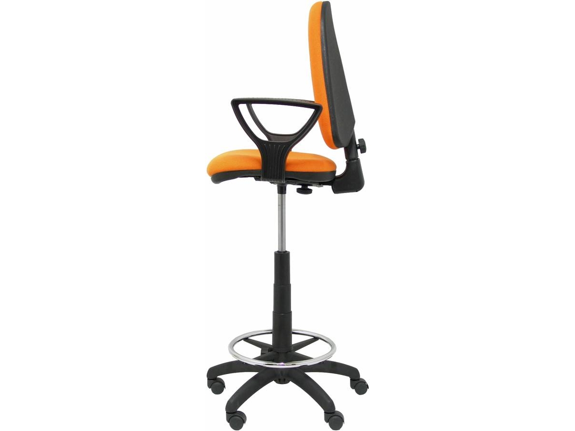 Piqueras Y Crespo Ayna Hocker Schwarz - Höhenverstellbar Mit Fußstütze | Ergonomischer Bürohocker