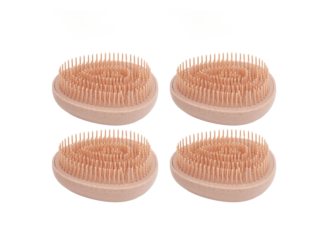 4pcs Pentes De Cabelo Em Forma De Ovo Para Crianças Seco E Molhado Com Dentes Longos E Curtos Para Massagem E Desembaraço