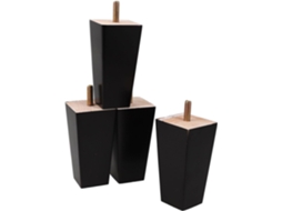 Tehaux Conjunto De 4 Pés Madeira Para Móveis Substituição Sofá, Mesa, Cômoda E Banco Sala De Estar