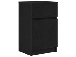 Mesa de Cabeceira MAISON EXCLUSIVE Derivados de Madeira Preto (39x35x65 cm)