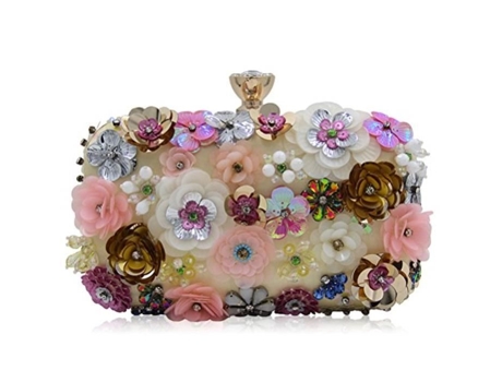 Bolsa de Mulher CRAZE Jsabj Noite Flores Coloridas Poliéster Preto (X 6 cm)