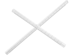 Conjunto de 2 peças transparentes com design métrico Osaladi para estudantes, material plástico para uso médico.