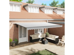 Vidaxl Toldo Retrátil Automático Com Leds 500x300 Cm Antracite/branco