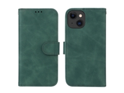 Capa Para Iphone 15 Plus Pele Sintética Verde