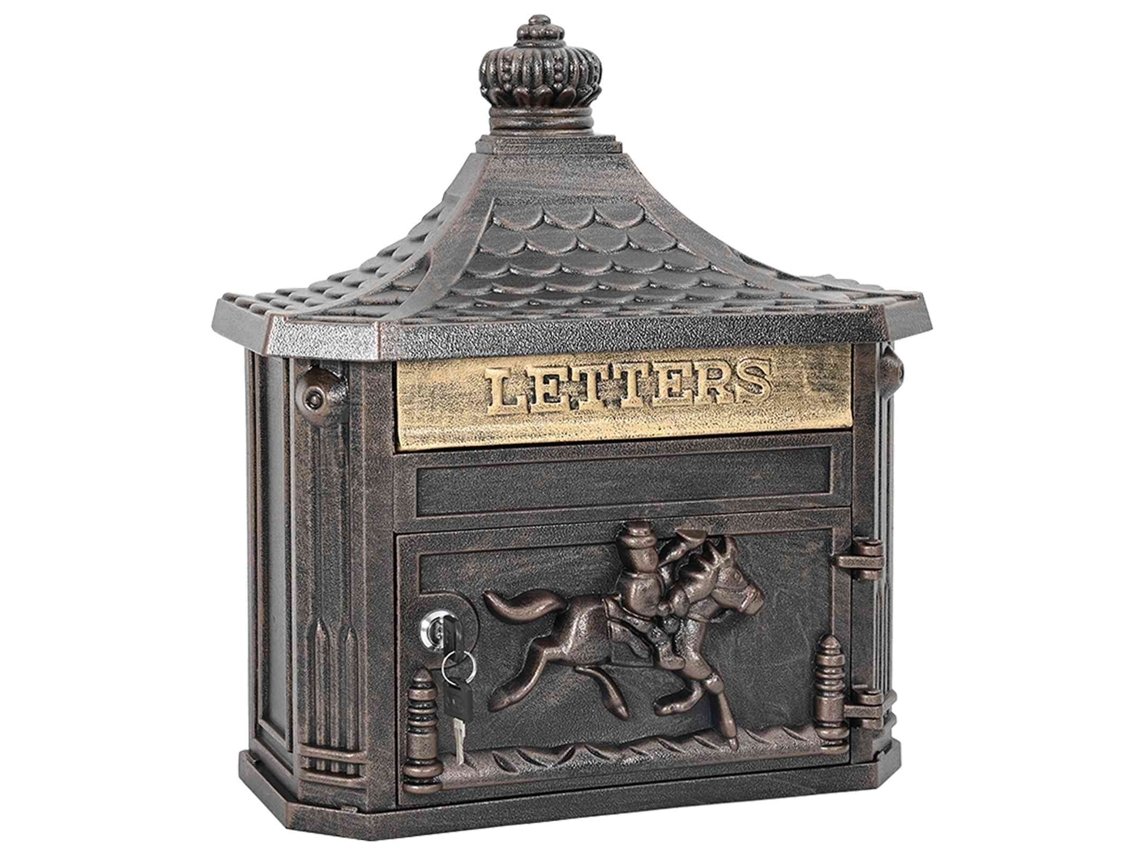 Caixa De Correio Para O Exterior Vidaxl Bronze Alumínio (40,5 X 16 X 45 Cm)
