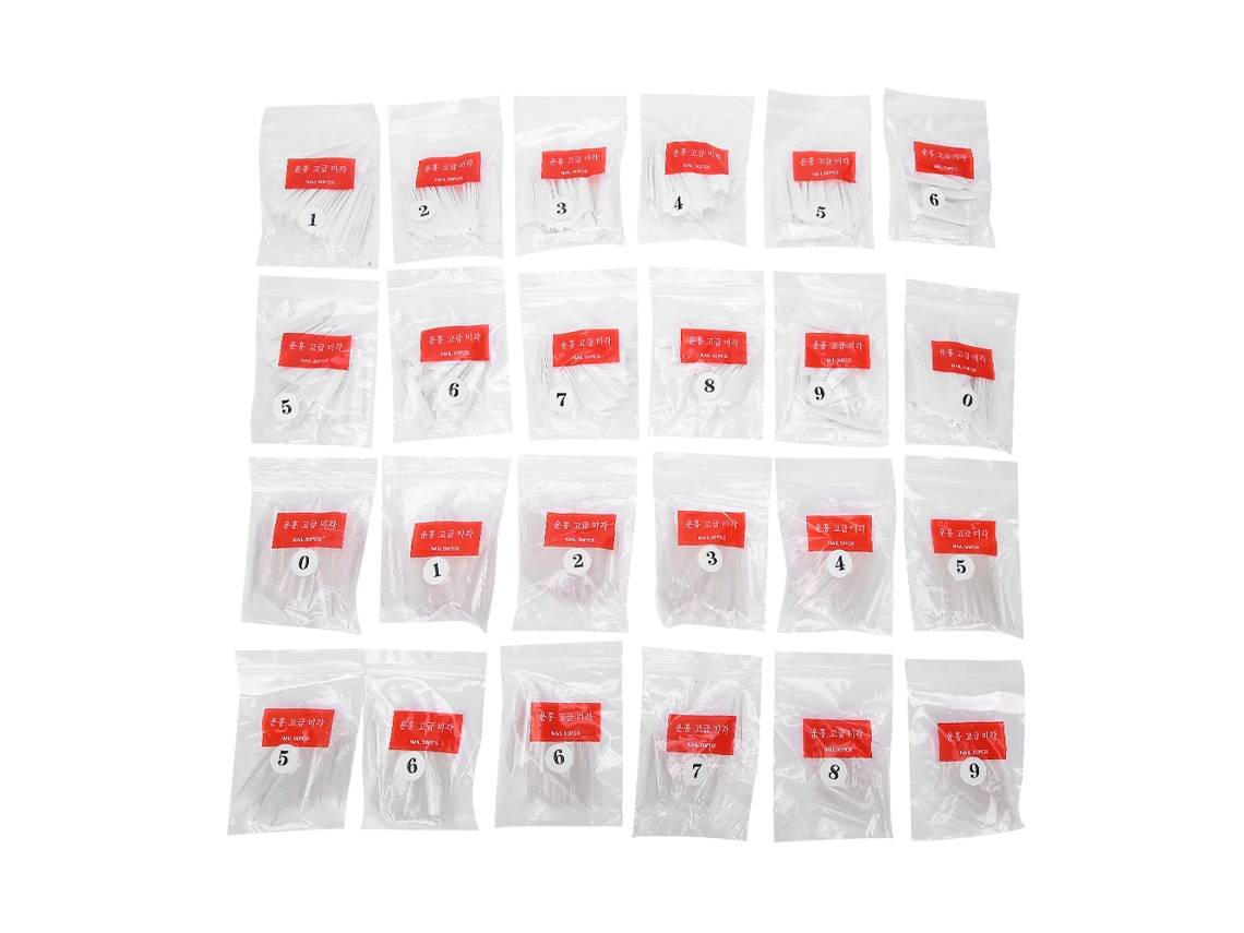 Tips De Unhas Artificiais Ultrafinas De Efeito Escovado Para Artesanato De Unhas Com 600 Peças Transparentes E Brancas