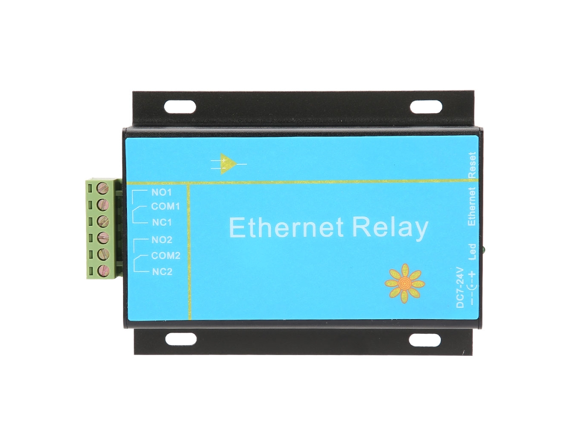Módulo Controlador de Relés Ethernet 2 Canais Switch Retardo Smart Home Hhc n2dcethernet