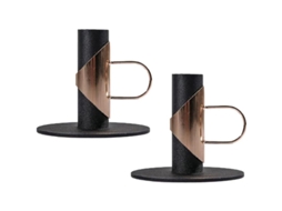 Soporte De Velas Metálico Para Velas Cónicas Decorativo Set De 2 Para Fiestas Bodas Navidad