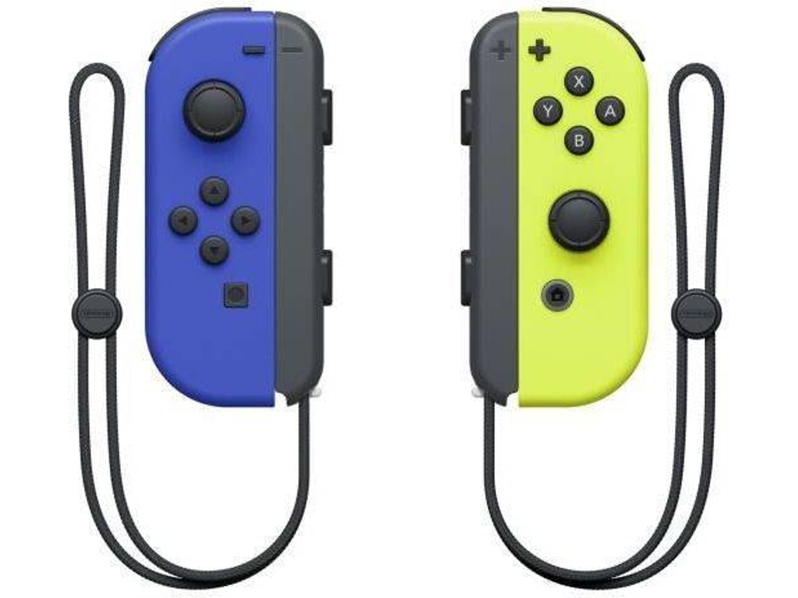 Controles Joy-con Azul E Amarelo Não Originais Compatíveis Com Nintendo Switch - Par De Controles Com Alças