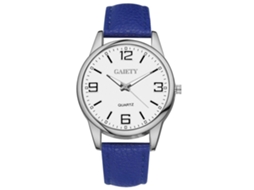 Reloj De Cuarzo Analógico Mujer Con Correa De Pu Casual Simple Para Vestir Azul