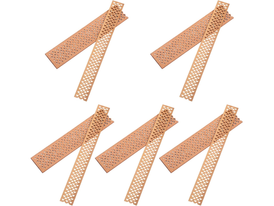 Conjunto De 10 Pavios De Madeira Para Velas Com Grade Vazada De 1 Mm