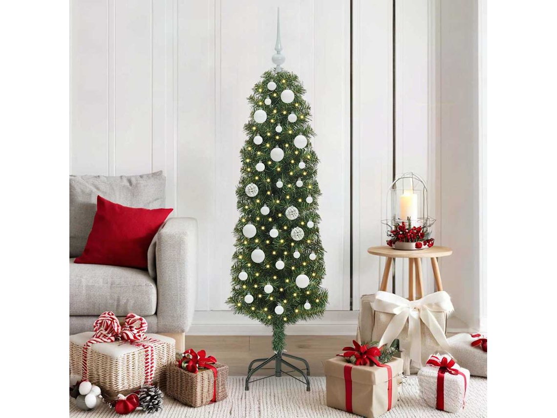 Vidaxl Árvore De Natal Artificial Verde 150 Cm Pvc E Aço E Plástico