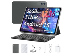 Tablet Vanwin K70 Teclado Bluetooth Capa De Couro (13.36 - 512gb - 36gb Ram - Wi-fi-4g - Preto)