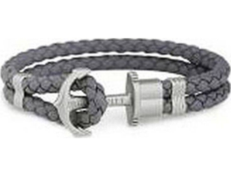 Pulseira PAUL HEWITT Âncora (Couro - Cinzento - 14-15 cm)