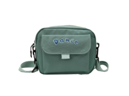 Bolsa Transversal Para Meninas, Pequena Bolsa De Ombro De Nylon Com Zíper E Alça Ajustável, Verde