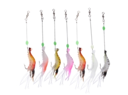 Isca Artificial Camarão Luminoso 7pcs com Gancho