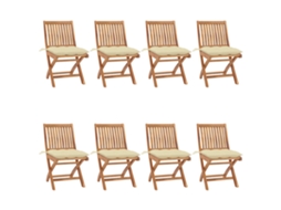 Folding Chair, Folding Chairs Vidaxl Branco Madeira (n/a)