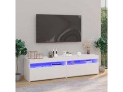 Vidaxl Móvel de Tv com Luzes Led 2 Pcs 75x35x40 Cm Branco